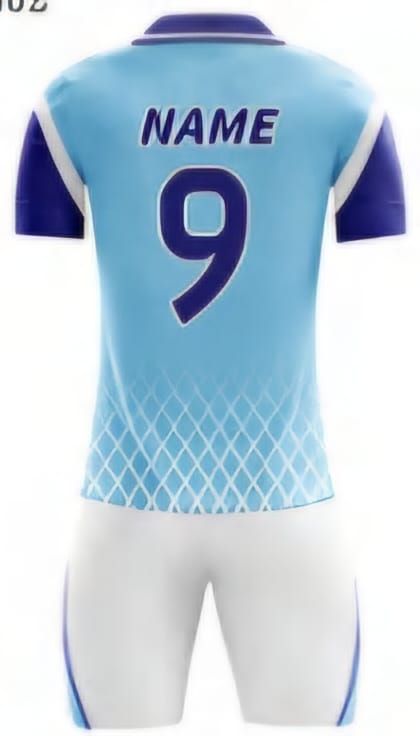 Blau Mehrfarbig Hinten