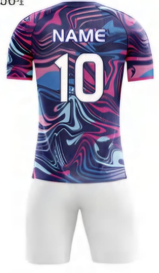 Blau/Pink Camouflage Hinten