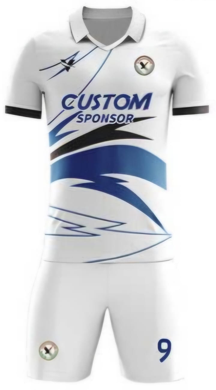 Blau/Weiß Querstreifen