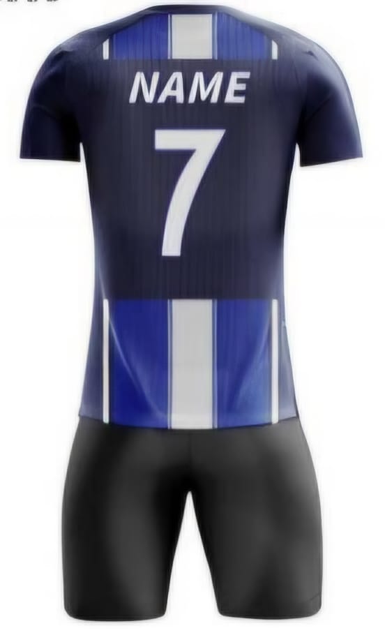 Blau/Weiß Streifen Hinten