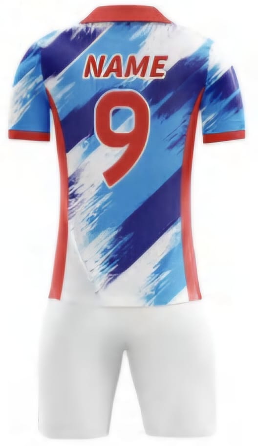 Blau/Rot Streifen Hinten