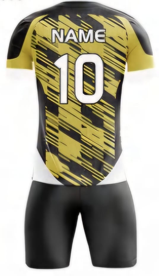 Gelb/Schwarz Blumen Hinten