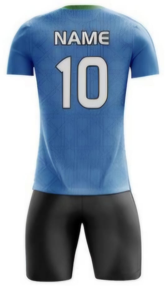 Hellblau/Grün Einfarbig Hinten