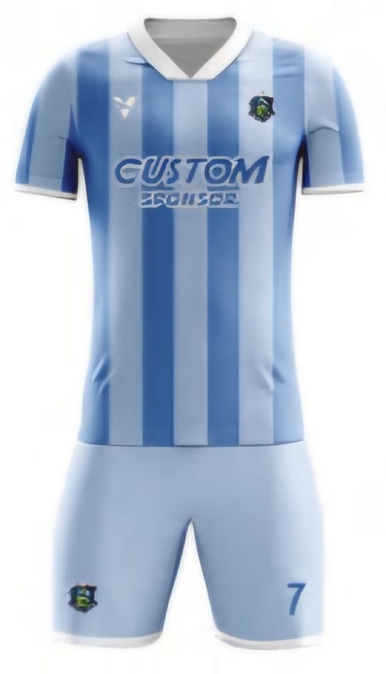 Hellblau/Weiß Chevron