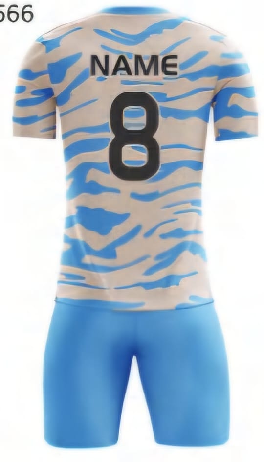 Hellblau/Weiß Einfarbig Hinten