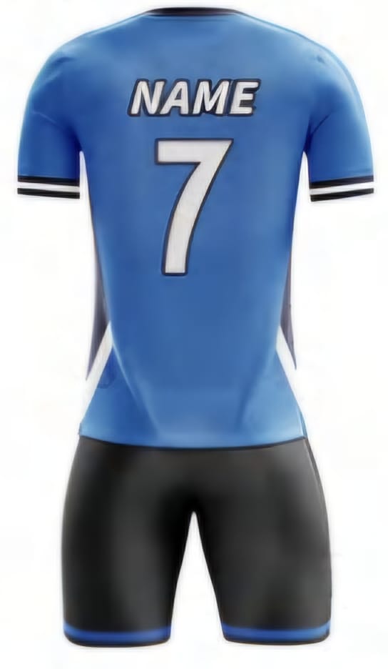 Hellblau Zickzack Hinten