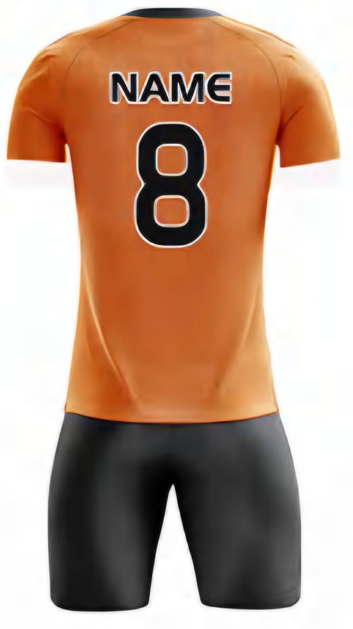 Orange Einfarbig Hinten