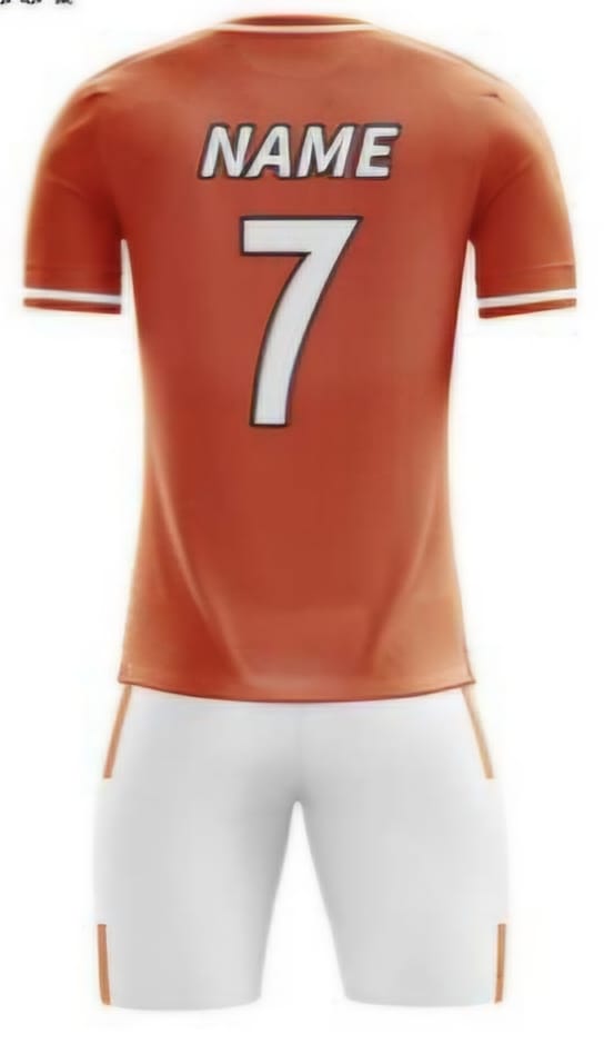 Orange Einfarbig Hinten