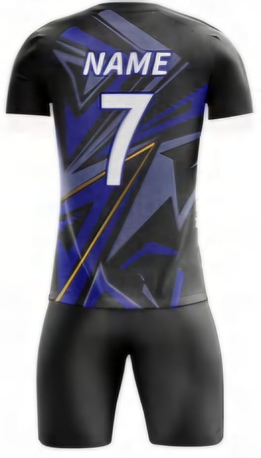 Schwarz/Blau Zacken Hinten