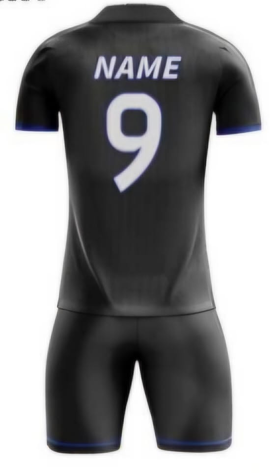 Schwarz/Blau Zickzack Hinten