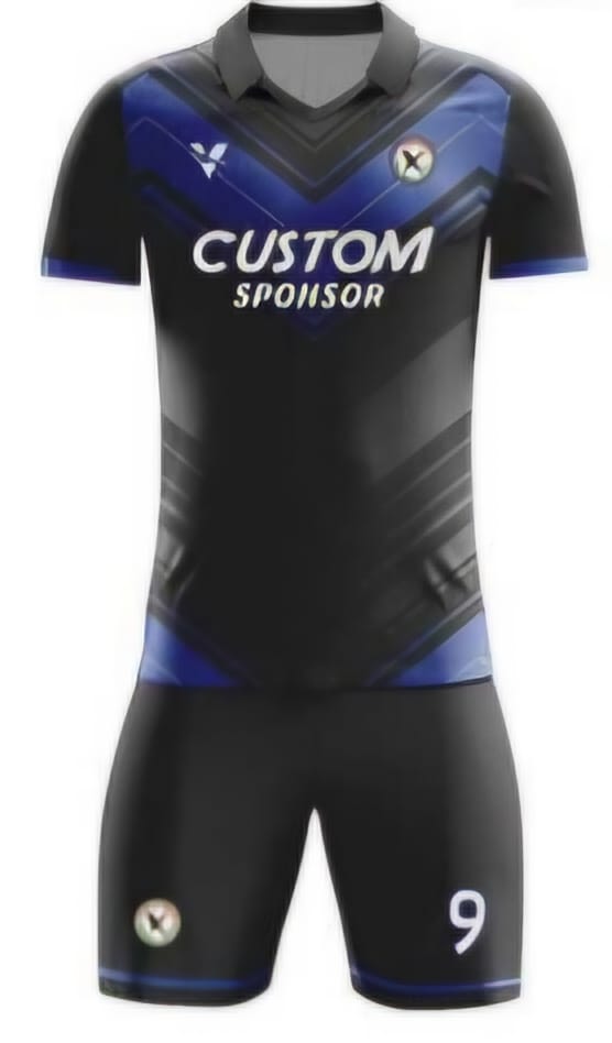 Schwarz/Blau Zickzack