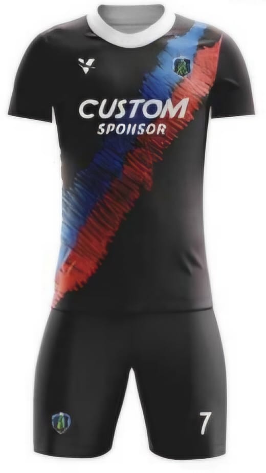 Schwarz/Blau/Rot Polo