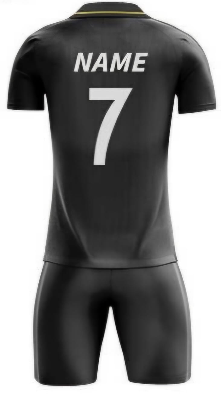 Schwarz Einfarbig Hinten