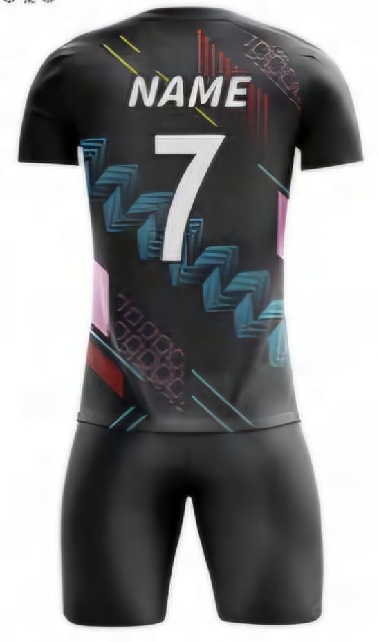 Schwarz Mehrfarbig Hinten