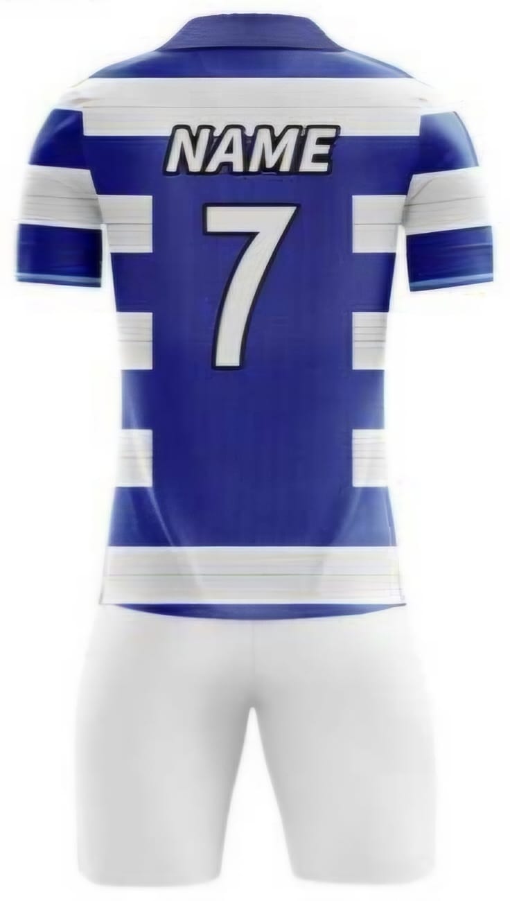 Weiß/Blau Karo Hinten