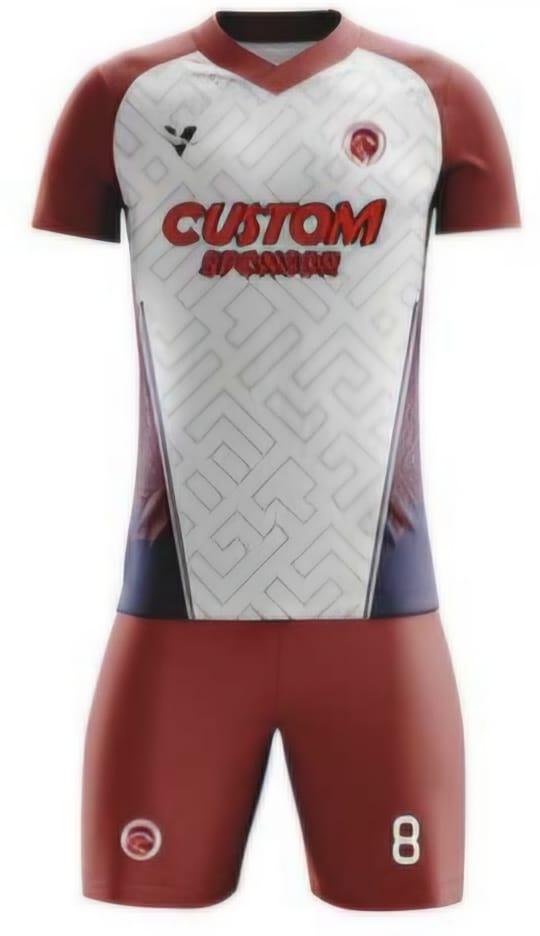 Weiß/Bordeaux Labyrinth